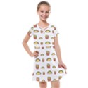 Fries Taco Pattern Fast Food Kids  Cross Web Dress View1