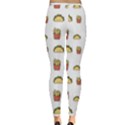 Fries Taco Pattern Fast Food Inside Out Leggings View4