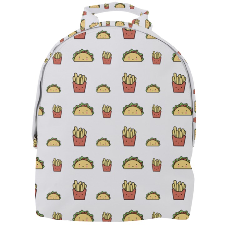 Fries Taco Pattern Fast Food Mini Full Print Backpack