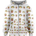 Fries Taco Pattern Fast Food Kids  Zipper Hoodie Without Drawstring View1