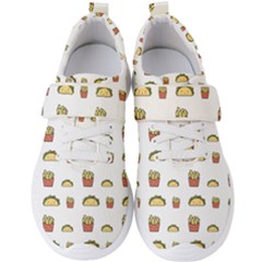 Fries Taco Pattern Fast Food Men s Velcro Strap Shoes by Apen