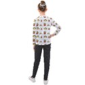 Fries Taco Pattern Fast Food Kids  Long Mesh T-Shirt View2