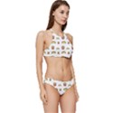 Fries Taco Pattern Fast Food Banded Triangle Bikini Set View3