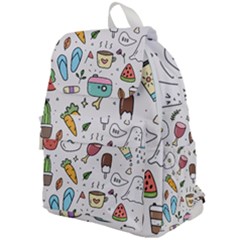 Doodle Fun Food Drawing Cute Top Flap Backpack by Apen