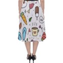 Doodle Fun Food Drawing Cute Classic Midi Skirt View2