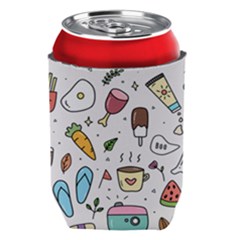 Doodle Fun Food Drawing Cute Can Holder by Apen