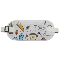 Doodle Fun Food Drawing Cute Rounded Waist Pouch by Apen