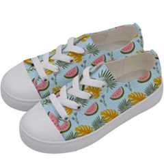 Summer Pattern Texture Vibes Kids  Low Top Canvas Sneakers by Apen