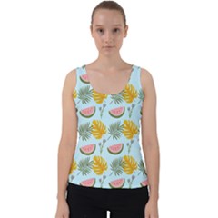 Summer Pattern Texture Vibes Velvet Tank Top by Apen