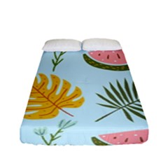 Watermelon Leaves Fruit Foliage Fitted Sheet (full/ Double Size) by Apen