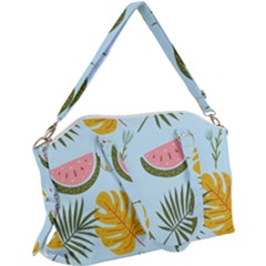 Watermelon Leaves Fruit Foliage Canvas Crossbody Bag by Apen