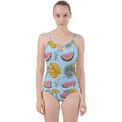 Watermelon Leaves Fruit Foliage Cut Out Top Tankini Set by Apen