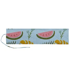 Watermelon Leaves Fruit Foliage Roll Up Canvas Pencil Holder (l) by Apen