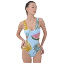 Watermelon Leaves Fruit Foliage Side Cut Out Swimsuit View1