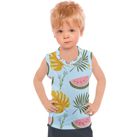 Watermelon Leaves Fruit Foliage Kids  Sport Tank Top by Apen