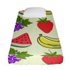 Fruits Pattern Background Food Fitted Sheet (single Size) by Apen