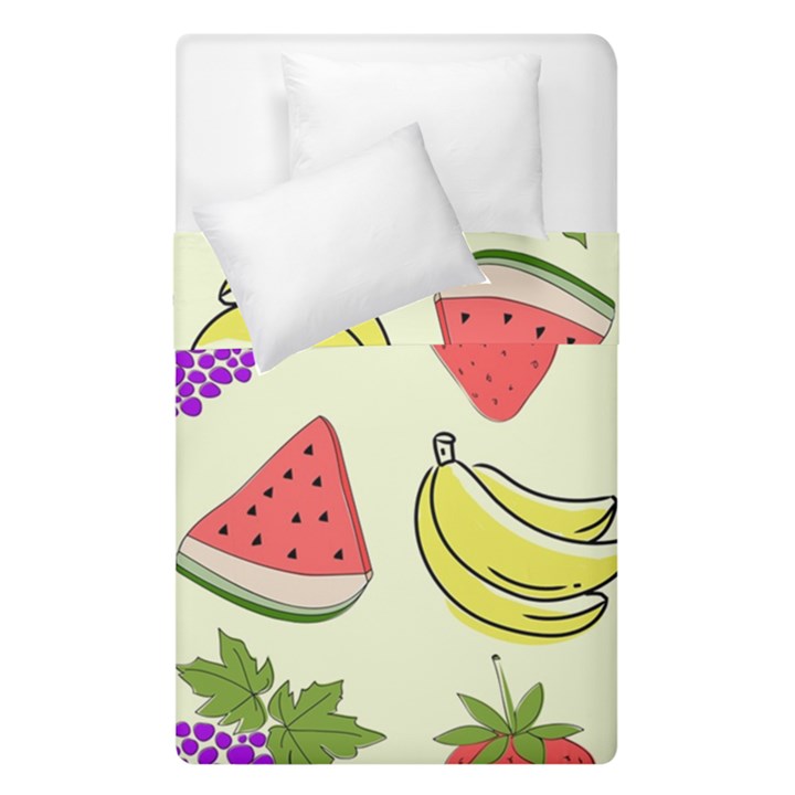 Fruits Pattern Background Food Duvet Cover Double Side (Single Size)