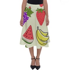 Fruits Pattern Background Food Perfect Length Midi Skirt