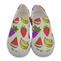 Fruits Pattern Background Food Women s Canvas Slip Ons View1