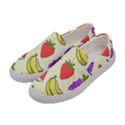 Fruits Pattern Background Food Women s Canvas Slip Ons View2