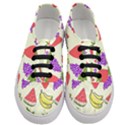 Fruits Pattern Background Food Women s Classic Low Top Sneakers View1