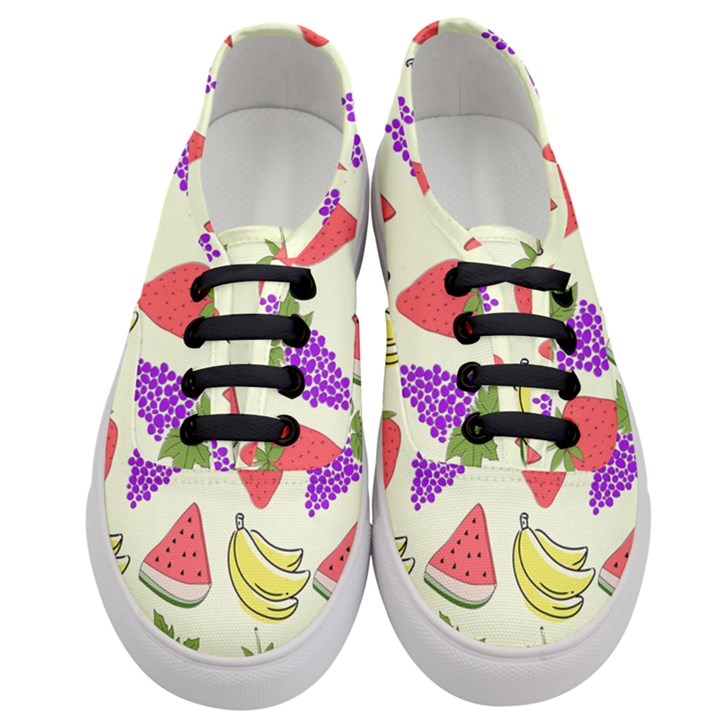 Fruits Pattern Background Food Women s Classic Low Top Sneakers