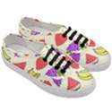 Fruits Pattern Background Food Women s Classic Low Top Sneakers View3