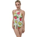 Fruits Pattern Background Food Go with the Flow One Piece Swimsuit View1