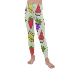 Fruits Pattern Background Food Kids  Lightweight Velour Leggings