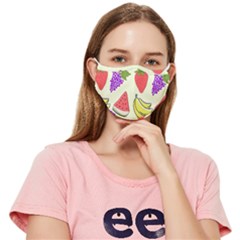 Fruits Pattern Background Food Fitted Cloth Face Mask (Adult)