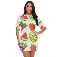 Fruits Pattern Background Food Just Threw It On Dress