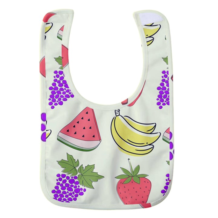 Fruits Pattern Background Food Baby Bib