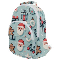 Christmas Decoration Angel Rounded Multi Pocket Backpack by Apen