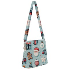 Christmas Decoration Angel Zipper Messenger Bag by Apen