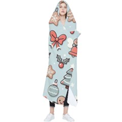 Christmas Cartoon Pattern Wearable Blanket by Apen