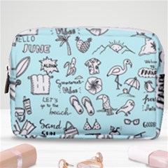 June Doodle Tropical Beach Sand Make Up Pouch (medium) by Apen