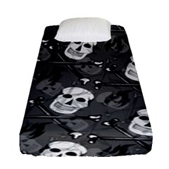 Skull Skeleton Pattern Texture Fitted Sheet (single Size) by Apen