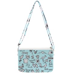 June Doodle Tropical Beach Sand Double Gusset Crossbody Bag by Apen