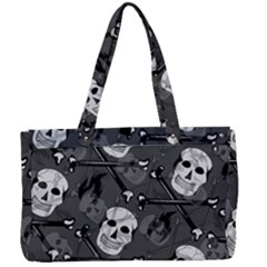 Skull Skeleton Pattern Texture Canvas Work Bag by Apen