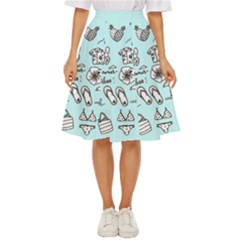 June Doodle Tropical Beach Sand Classic Short Skirt