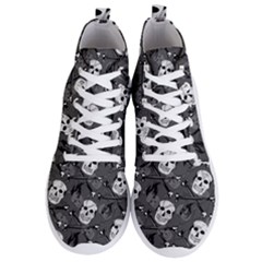 Skull Skeleton Pattern Texture Men s Lightweight High Top Sneakers by Apen