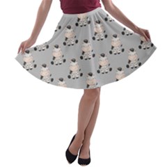 Zebra Wildlife Animal Mammal A-line Skater Skirt