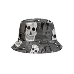 Skull Skeleton Pattern Texture Bucket Hat (kids) by Apen