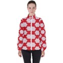 Christmas Snowflakes Background Pattern Women s High Neck Windbreaker View1