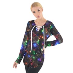 Christmas Lights Tie Up T-shirt