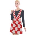 Christmas Snowflakes Background Pattern Plunge Pinafore Velour Dress View1