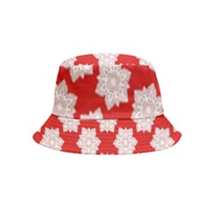 Christmas Snowflakes Background Pattern Bucket Hat (kids) by Apen