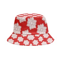 Christmas Snowflakes Background Pattern Inside Out Bucket Hat by Apen