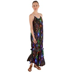 Christmas Lights Cami Maxi Ruffle Chiffon Dress by Apen