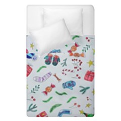 New Year Christmas Winter Pattern Duvet Cover Double Side (single Size) by Apen